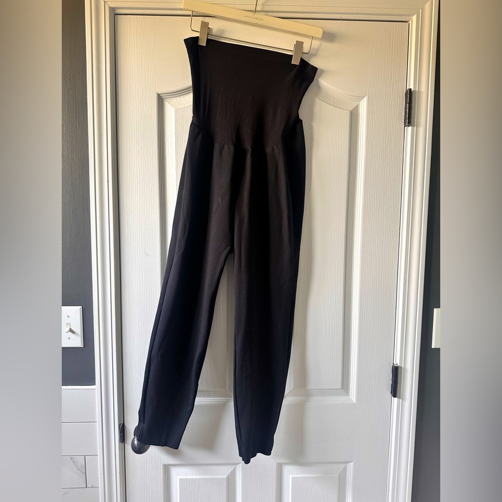 Motherhood Black ponte Leggings